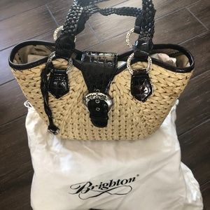 Brighton Straw and leather purse